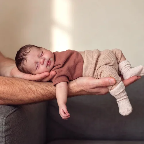 Vista 5 de Anano Muñecas de bebé Reborn de vinilo de cuerpo completo, muñeca de bebé realista de 18 pulgadas, muñeca de bebé recién nacido, muñeca de bebé