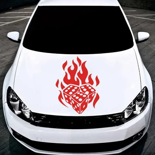Vista 23 de Dragon Head Graphics - Adhesivo de vinilo autoadhesivo para capó de automóvil, accesorios de decoración de capó de automóvil, 31.49 x 19.68