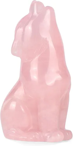 Vista 10 de Artistone Estatua de lobo de obsidiana negra de 2 pulgadas, adorno para decoración del hogar, escultura de animales de cristal curativo con caja