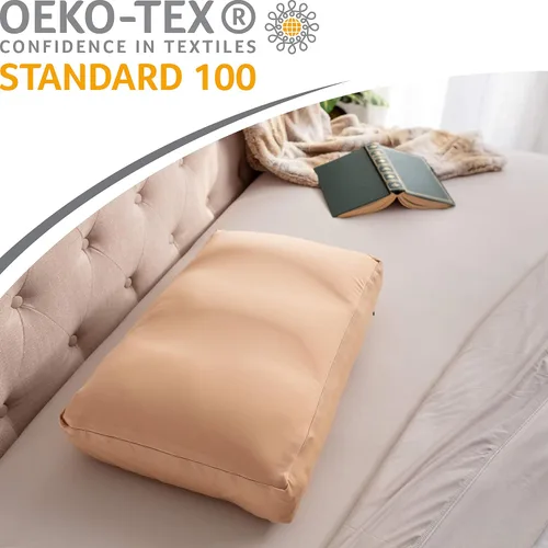 Vista 6 de PILLOWY Almohada de Cama de Microesferas Premium, Mediana Extra Esponjosa pero con Soporte - Sueño Ultra Cómodo con Funda Antienvejecimiento Tipo