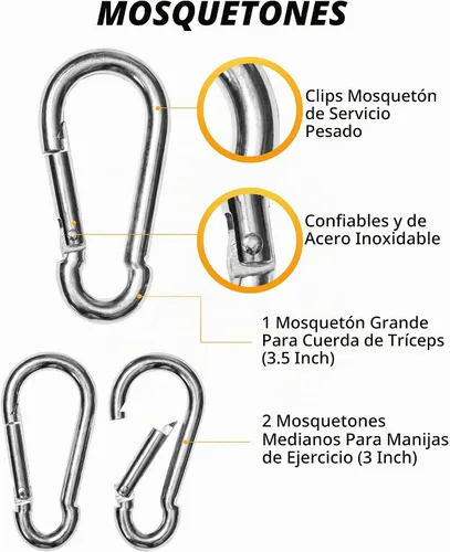 Vista 7 de Accesorio de cable de cuerda de tríceps, accesorio desplegable de cuerda de 35 pulgadas, accesorios de cable para gimnasio, manijas de cable,