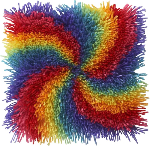 Vista 4 de Kit de alfombra de nudos con diseño de perro peludo de Wonderart Molinete Shaggy 12 x 12