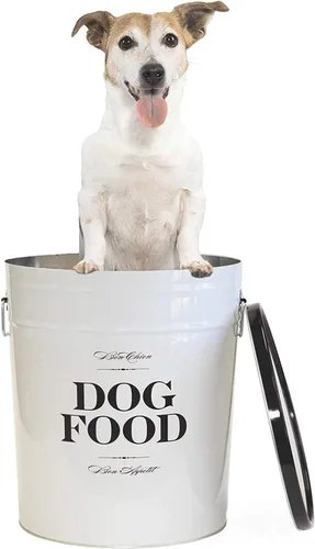 Vista 5 de Harry Barker Bon Chien contenedor para almacenamiento de comida para perros, color negro, 10 libras de capacidad