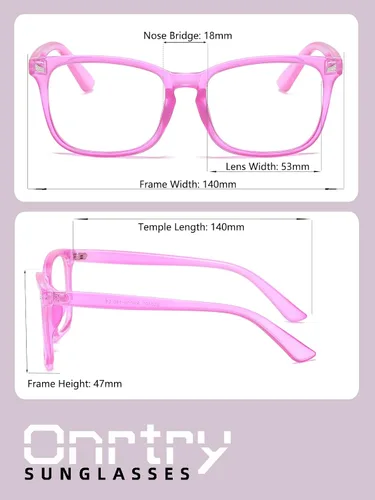 Vista 38 de Onrtry Gafas sin receta para hombres y mujeres, lentes transparentes cuadradas