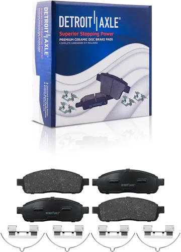 Vista 76 de Detroit Axle - Pastillas de Freno Delantero Izquierdo Reemplazo de Pinza de Disco para Dodge Ram 1500 Dakota Mitsubishi Raider - Juego de 3 piezas