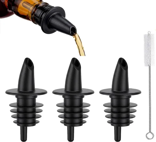 Vista 11 de Paquete de 12 vertedores de botellas para un control preciso de alcohol y Negro