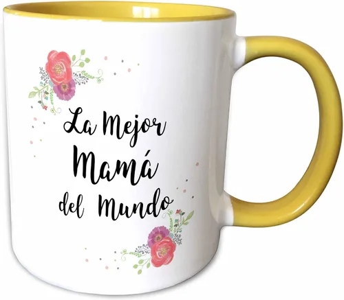 Vista 10 de 3dRose Floral La Mejor Madrina del Mundo Española Mejor Madrina del Mundo - Tazas (mug_312374_4)