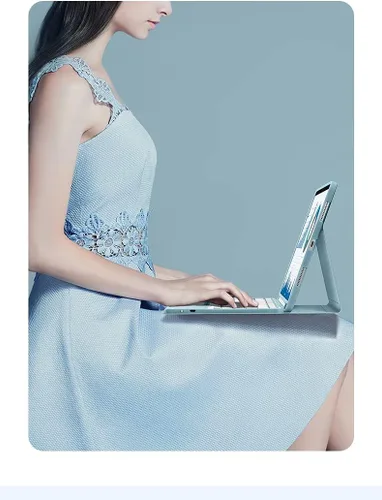 Vista 8 de Galaxy Tab S6 Lite 10.4 pulgadas 2024/2022/2020 Funda de teclado táctil con mouse Lindas teclas redondas Touchpad Slim Smart Magnético Desmontable