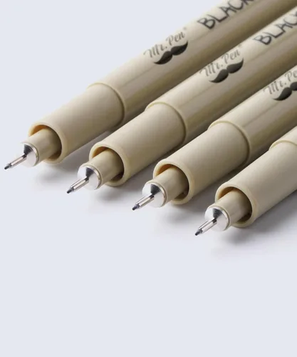 Vista 12 de Mr. Pen - Bolígrafos de punta microfina de 0.2mm, paquete de 8 - tinta negra, para diario bíblico y bocetos Acid-Free, No-Smear Quick-Dry