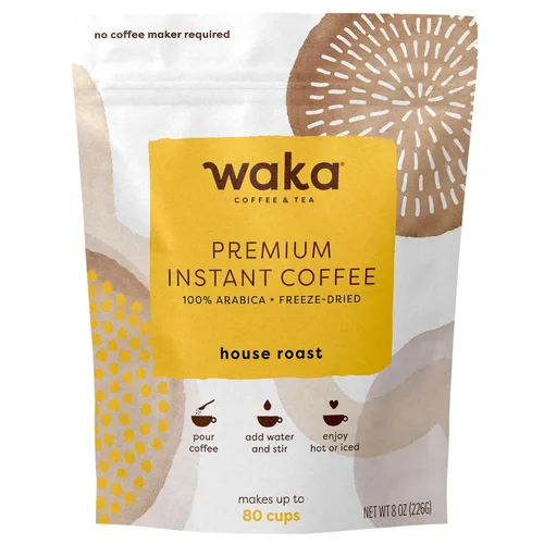 Vista 16 de Waka - Café instantáneo de calidad, tostado medio descafeinado, granos arábica y liofilizados. Bolsa de 35 porciones para café instantáneo caliente