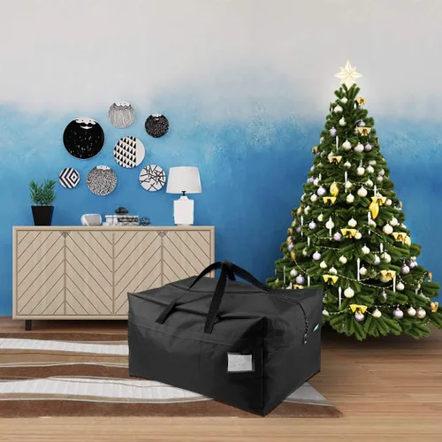 Vista 2 de AMJ Bolsa Contenedora de Almacenamiento para Decoraciones de Navidad Contiene Árboles de Navidad, Luces, Bolas etc, Bolsa de Abertura Superior Sin