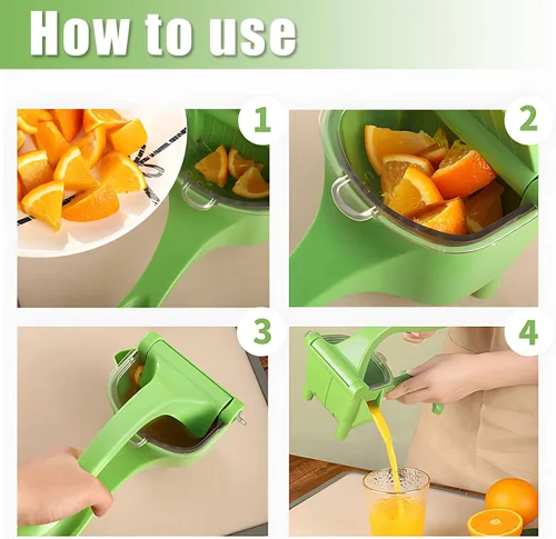 Vista 2 de Ultimate Juice Squeeze, exprimidor manual, exprimidor manual portátil, exprimidor de frutas versátil para uvas de sandía, limón, naranja