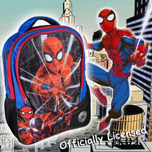 Vista 6 de Marvel Spiderman y Miles Morales - Mochila de viaje con luz de 16 pulgadas