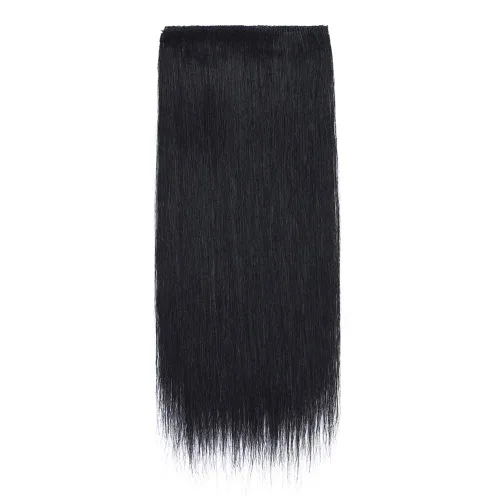 Vista 4 de Hairro Extensiones de cabello humano Remy con clip, para hombres y mujeres, para añadir volumen de cabello, sin costuras, 8 pulgadas, #1 negro #1