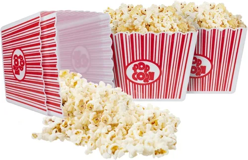 Vista 3 de Juego de 10 tubos de plástico reutilizables para palomitas de maíz