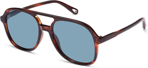 Vista 17 de SOJOS Gafas de sol de aviador polarizadas retro para mujer SJ2174 Tortuga ámbar/marrón