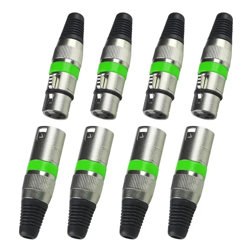 Vista 10 de Conector de cable XLR de 3 pines macho y hembra para cable de señal DMX o conector de micrófono mezclador de audio