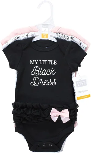 Vista 75 de Hudson Baby baby-girls Cotton Bodysuits 3-pack