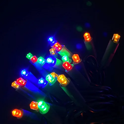 Vista 2 de Juego de luces LED de Navidad de 50 unidades, 5MM de ángulo amplio, luces de Navidad LED para exteriores, para jardín, patio, árboles de Navidad