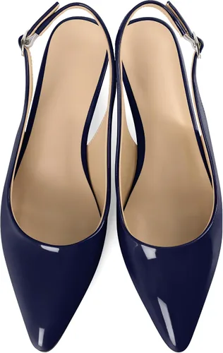 Vista 7 de YODEKS Zapatos de vestir con punta puntiaguda de 1.5 pulgadas para mujer