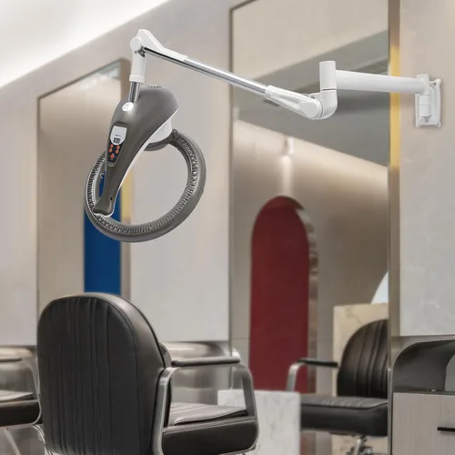 Vista 3 de Máquina de cuidado del cabello rotativa orbital montada en la pared, máquina de aceite para hornear para secar el cabello para secarse el cabello