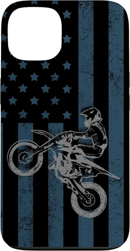 Vista 7 de Dirt Bike US Flag Vintage Motocross Racing Case for iPhone 17