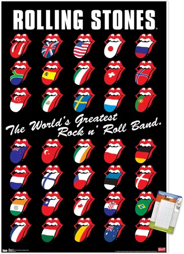 Vista 10 de Trends International Rolling Stones - Póster de pared de cuadrícula, 14.725 x 22.375 pulgadas, versión enmarcada de madera de granero Versión