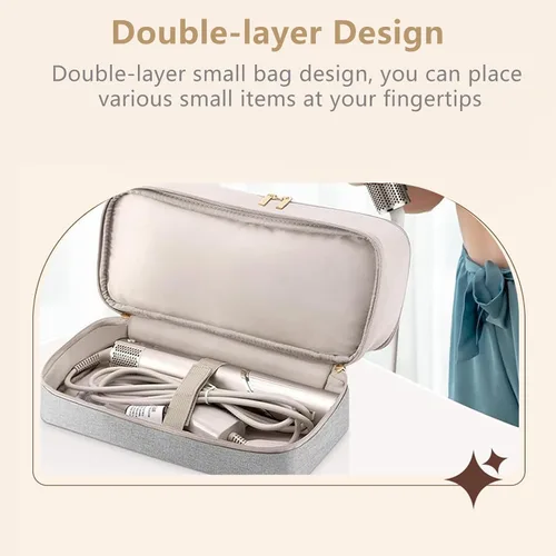 Vista 6 de Estuche de transporte de viaje para Dyson Airwrap, para accesorios para el cabello Shark Flexstyle, bolsa de almacenamiento de herramientas, bolsa