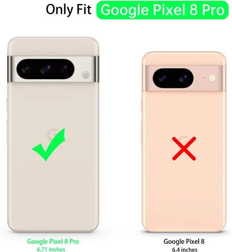 Vista 2 de Funda para Google Pixel 8 Pro, funda transparente con bonito degradado para teléfono, TPU reforzado, parte trasera de policarbonato duro, funda