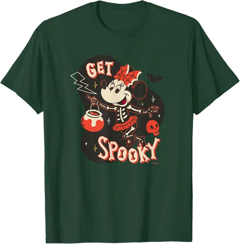Vista 63 de Disney Disfraz de esqueleto de Minnie Mouse para Halloween, camiseta espeluznante Negro