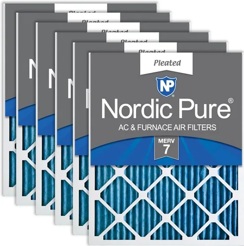 Vista 96 de Nordic Pure 20x20x1 (Tamaño real: 19 1/2 x 19 1/2 x 3/4) Filtros de aire para caldera/aire acondicionado Poly Green MERV 6 – Reduce el polvo