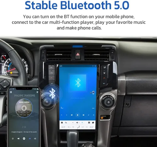 Vista 5 de aoonav 13.6 pulgadas Android 13 Car Stereo Radio Actualización para Toyota 4Runner 2009-2018 Reproductor de video multimedia navegación GPS 1080P