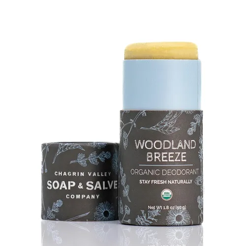 Vista 5 de Desodorante natural orgánico en barra, Chagrin Valley Soap & Salve (menta fresca)