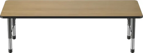 Vista 86 de FDP - Mesa rectangular para actividades escolares y aulas (24 x 36 pulgadas), patas gruesas para niños pequeños, altura ajustable de 15 a 24