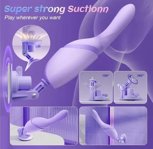 Vista 7 de Remote Control Realistic Adult for Women Today 9 Powerful Modes Thrusting Stimulation with Strong Suction Cup for Hands Free Play Electric Machine