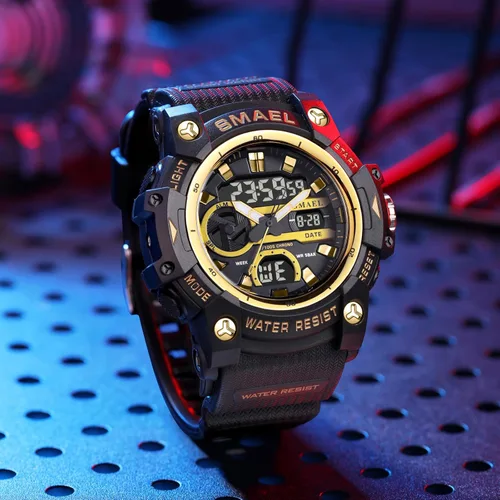Vista 5 de KXAITO Relojes deportivos para hombre, impermeables, militares, con fecha, tácticas, LED, alarma facial, cronómetro, para hombre
