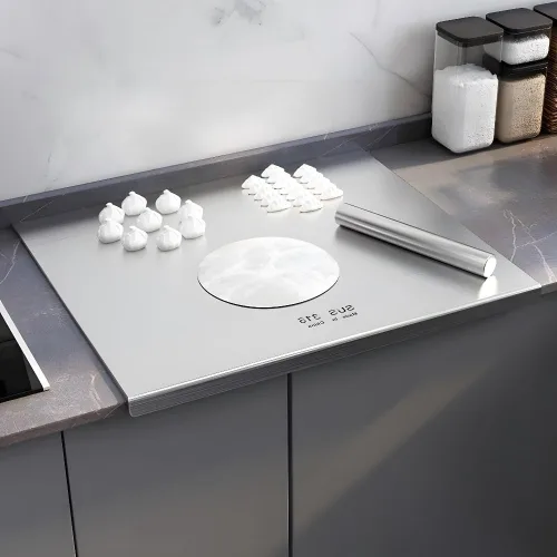 Vista 5 de Tabla de cortar de acero inoxidable, tablas de cortar para cocina, tabla de cortar, tabla de cortar grande para cortar carne, verduras, frutas