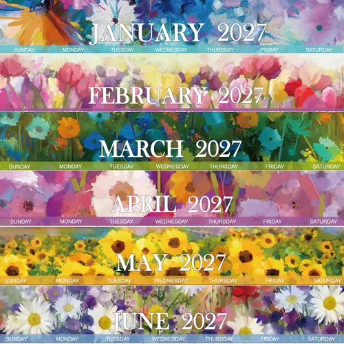 Vista 6 de Calendario de escritorio 2027 - Calendario de escritorio con tapa de pie