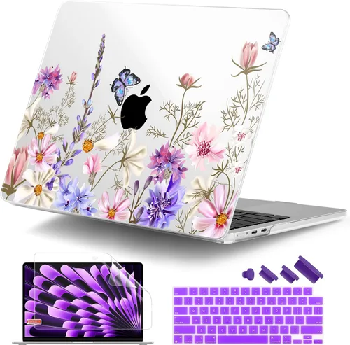 Vista 40 de DONGKE Funda compatible con M5 MacBook Air de 15 pulgadas 2026 2025-2023 A3448 A3241 A3114 A2941 M4 M3 M2 Pantalla de retina líquida Touch ID