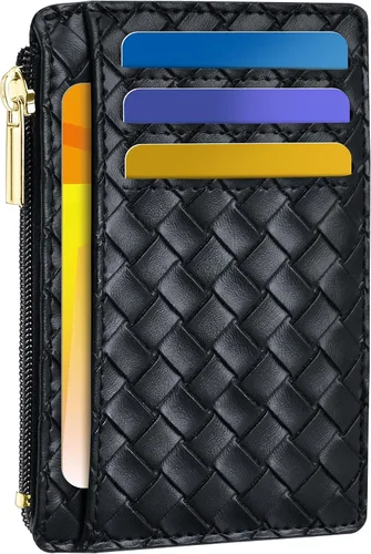 Vista 19 de Tipmile Cartera para tarjetas de crédito para mujer, pequeña funda delgada Muerciélagos