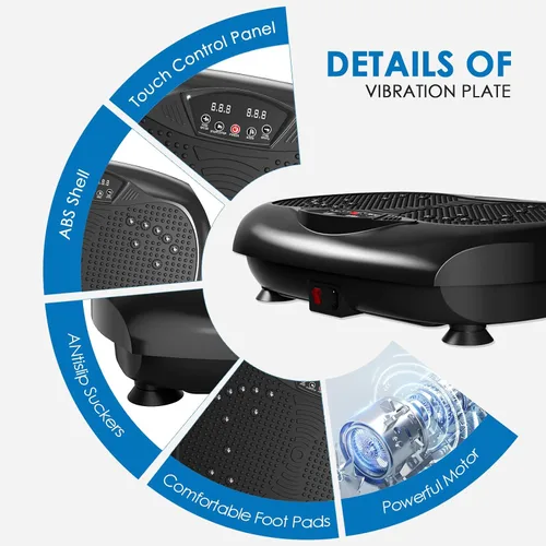 Vista 5 de Natini Vibration Plate Exercise Machine - Whole Body Workout Vibration Platform Lymphatic Drainage Machine for Weight Loss Home Fitness with