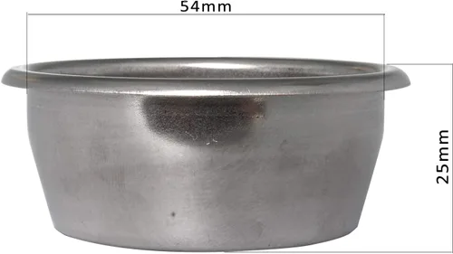 Vista 3 de Cesta de filtro de acero inoxidable de 2.126 in, dos tazas de pared individual, accesorios de filtro sin presión compatibles con Breville 2.126 in