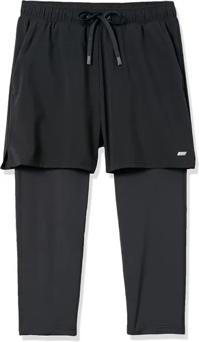 Vista 5 de Tienda Essentials Pantalones cortos de correr tejidos de doble capa para hombre que absorben la humedad