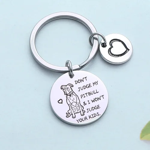 Vista 3 de Pitbull Owner - Llavero para perro y papá, joyería de Navidad, llavero veterinario