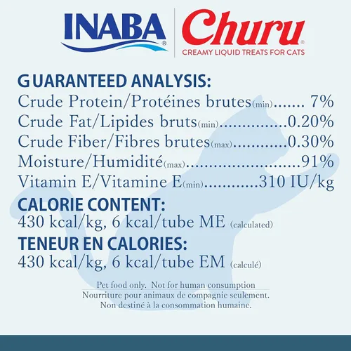 Vista 3 de INABA - Golosinas Churu para gatos, puré cremoso para gatos, sin cereales, que se puede lamer y exprimir / suplemento con vitamina E y taurina, 0.5
