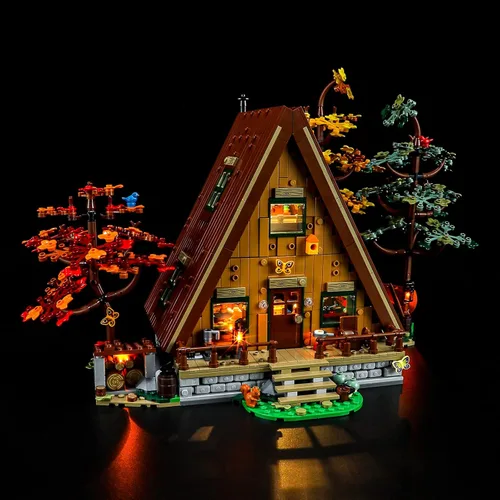 Vista 6 de BRIKSMAX Kit de luces 2.0 para cabina Lego A-Frame - Innovadora iluminación LED compatible con Lego Ideas 21338 - Juego de Lego no incluido
