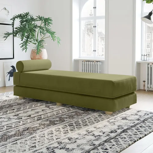 Vista 7 de Jaxx Alon Daybed - Tumbona plegable con colchón de espuma viscoelástica de primera calidad, tamaño Queen, fabricado en los Estados Unidos