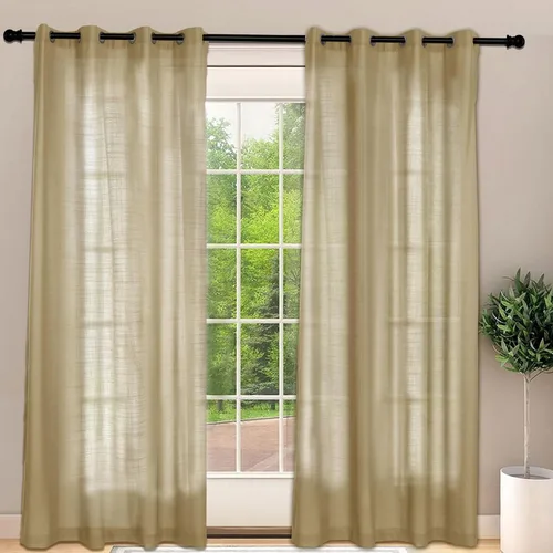 Vista 43 de Frelement Cortinas opacas extralargas de 108 pulgadas de largo, para sala de estar, cortinas de lino con bloqueo de luz, cortinas con aislamiento
