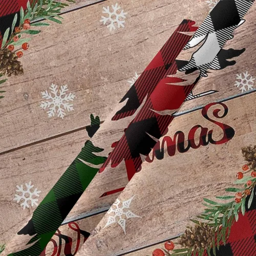 Vista 5 de Mantel redondo de árbol de Navidad, impermeable y resistente a las manchas, mantel lavable sin arrugas para comedor, fiesta, boda, Navidad, granja