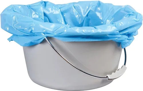 Vista 10 de Carex Health Brands Commode Liners: se adapta a la mayoría de los inodoros, con polvo absorbente, contiene 2 cuartos de líquido, desechables- 7